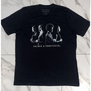 RARE Prince 3rd Eye Girl HIT N RUN Tour 2015 2XL Black T-Shirt 2-sided XXL - EUC